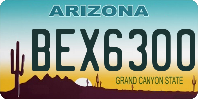 AZ license plate BEX6300