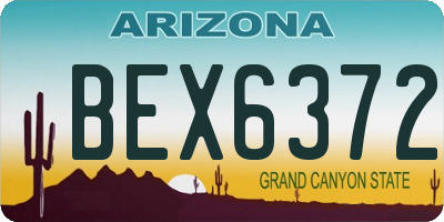 AZ license plate BEX6372