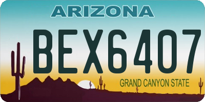 AZ license plate BEX6407