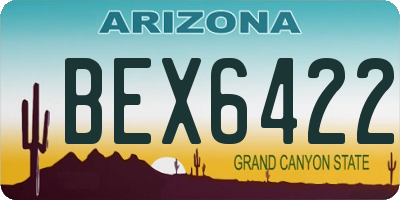 AZ license plate BEX6422