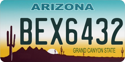 AZ license plate BEX6432