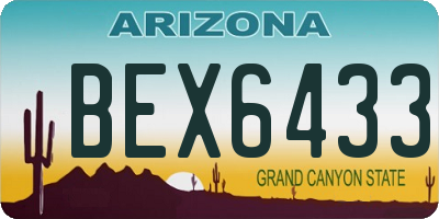 AZ license plate BEX6433