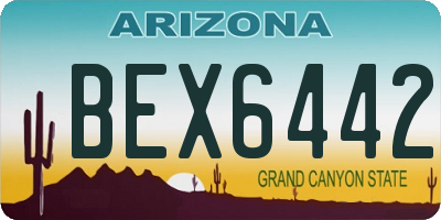 AZ license plate BEX6442