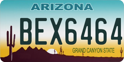 AZ license plate BEX6464