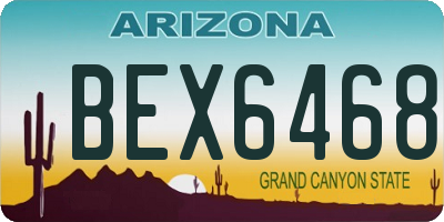 AZ license plate BEX6468