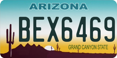 AZ license plate BEX6469