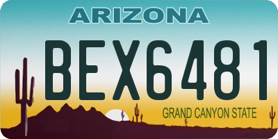 AZ license plate BEX6481