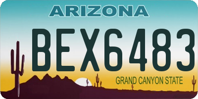 AZ license plate BEX6483
