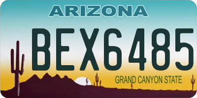 AZ license plate BEX6485
