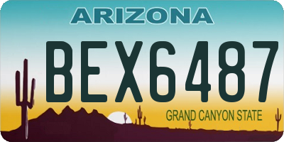 AZ license plate BEX6487