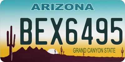 AZ license plate BEX6495