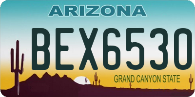 AZ license plate BEX6530