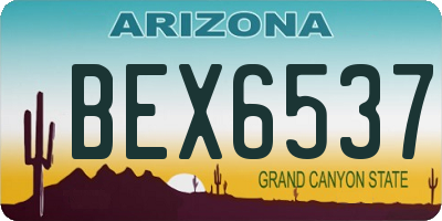 AZ license plate BEX6537