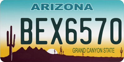 AZ license plate BEX6570