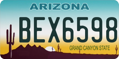 AZ license plate BEX6598