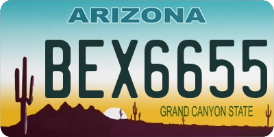 AZ license plate BEX6655