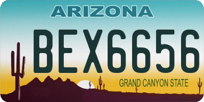 AZ license plate BEX6656