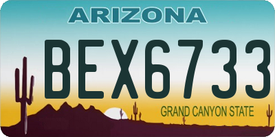 AZ license plate BEX6733