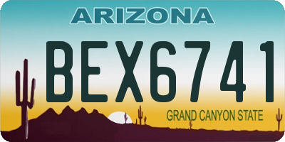 AZ license plate BEX6741
