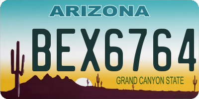 AZ license plate BEX6764