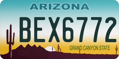 AZ license plate BEX6772