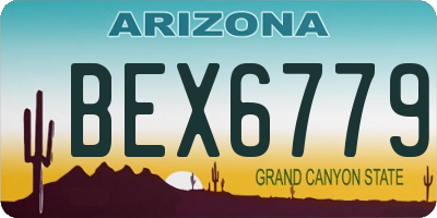 AZ license plate BEX6779