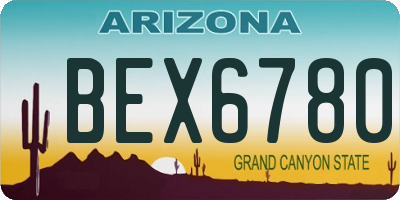 AZ license plate BEX6780