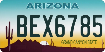 AZ license plate BEX6785