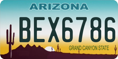 AZ license plate BEX6786