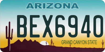 AZ license plate BEX6940