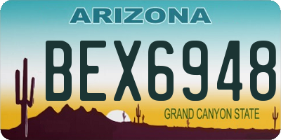AZ license plate BEX6948
