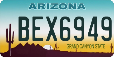 AZ license plate BEX6949
