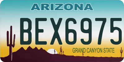AZ license plate BEX6975