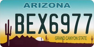 AZ license plate BEX6977