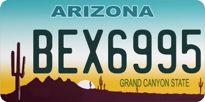 AZ license plate BEX6995