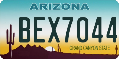 AZ license plate BEX7044