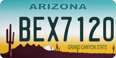 AZ license plate BEX7120