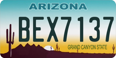 AZ license plate BEX7137