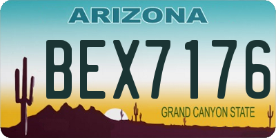 AZ license plate BEX7176