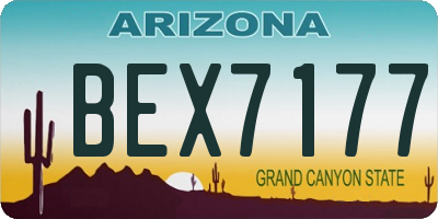 AZ license plate BEX7177