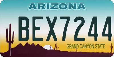 AZ license plate BEX7244