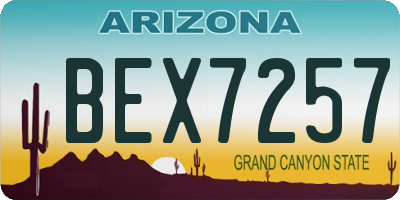 AZ license plate BEX7257