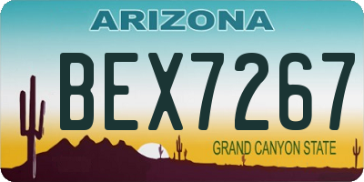 AZ license plate BEX7267