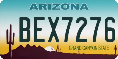 AZ license plate BEX7276
