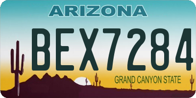 AZ license plate BEX7284