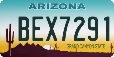 AZ license plate BEX7291