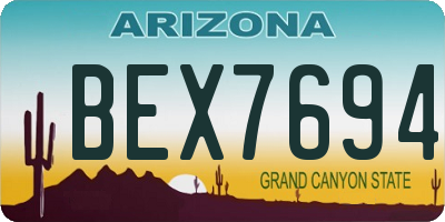 AZ license plate BEX7694