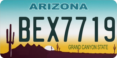 AZ license plate BEX7719