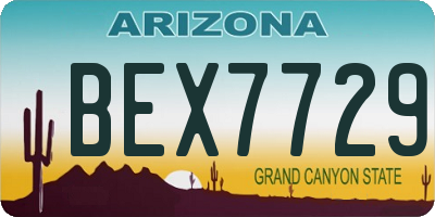 AZ license plate BEX7729