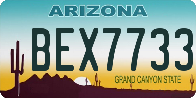 AZ license plate BEX7733